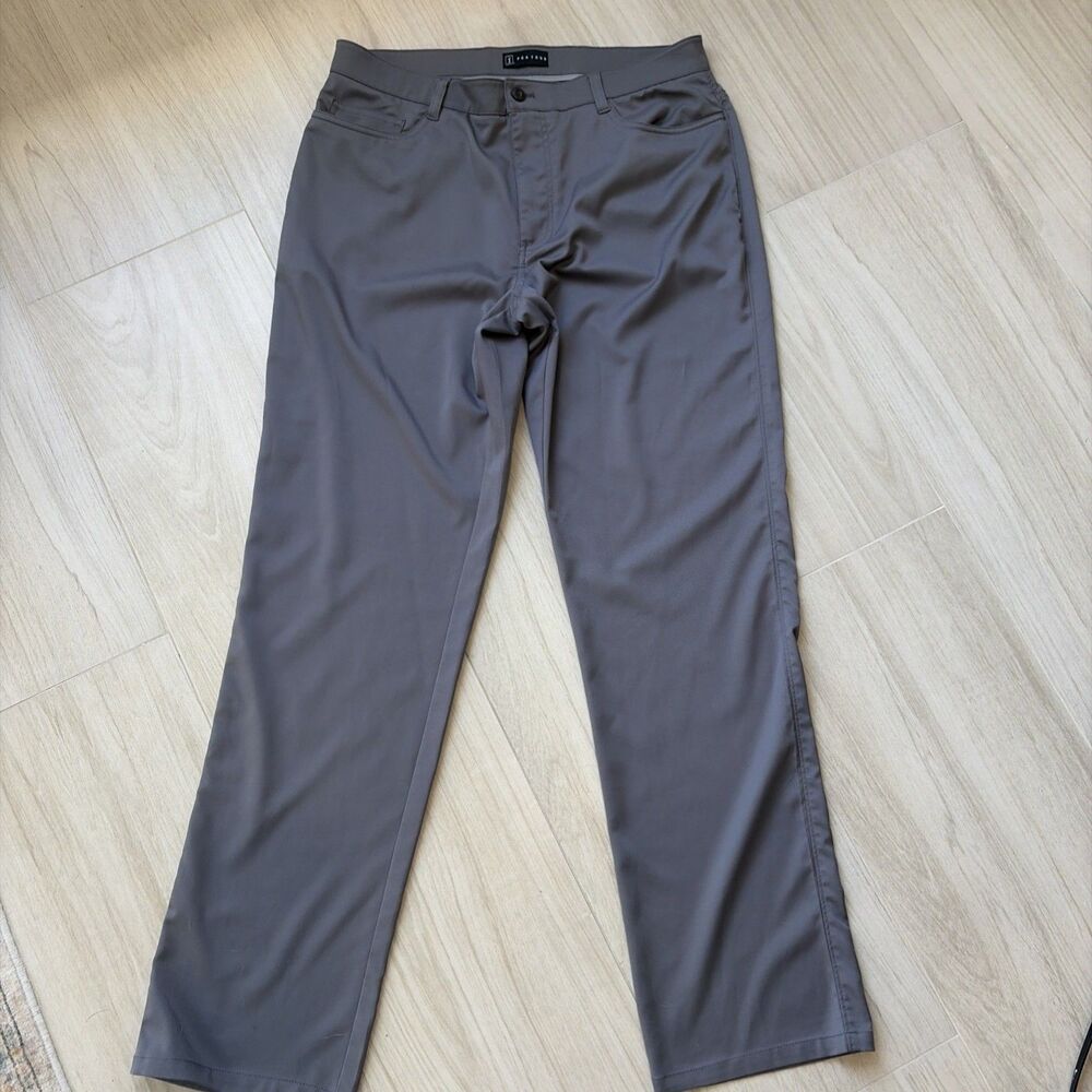 PGA Tour Men’s Golf Pants Asphalt Gray Flat Front Size 32 X32